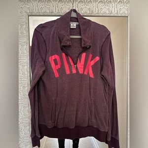 Large PINK Quarterzip hoodie